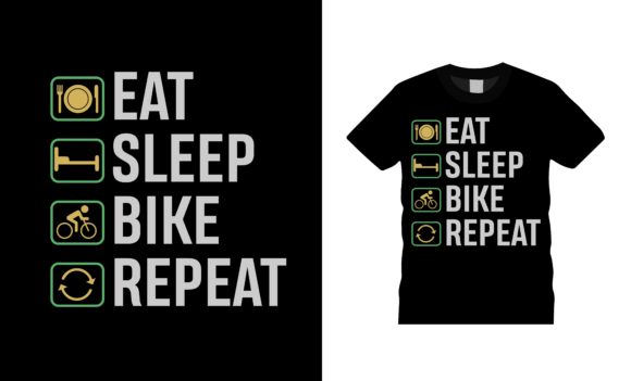 Eat Sleep Bike Repeat T-shirt Design Review