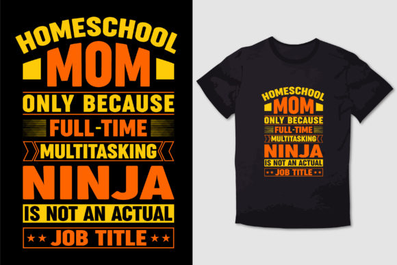 HOMESCHOOL MOM Typography T-shirt Design Review