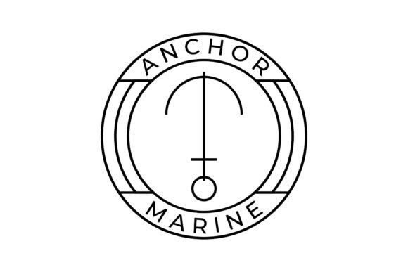 Reviewing Anchor Line Art Logo for Real Embroidery Work