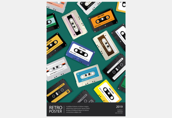 Vintage Retro Cassette Tape Background