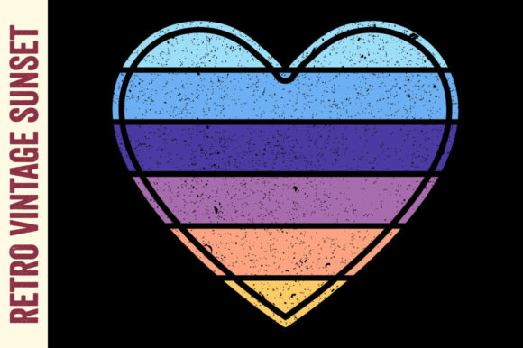 Vintage Sunset Love Striped Graphics Review