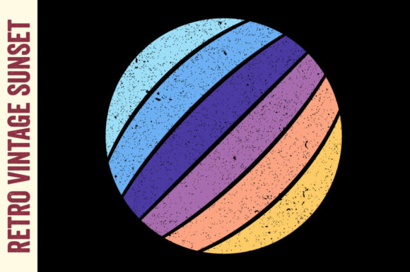 Vintage Sunset Striped Empty Circle Review