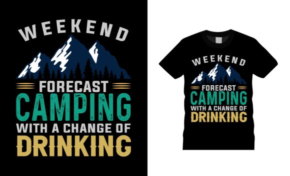 Weekend Forecast Camping T-shirt Design Review